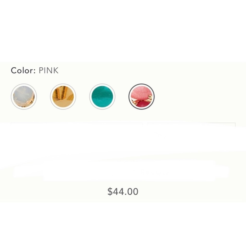 Anthropologie stone cluster earring in pink - Picture 8 of 13